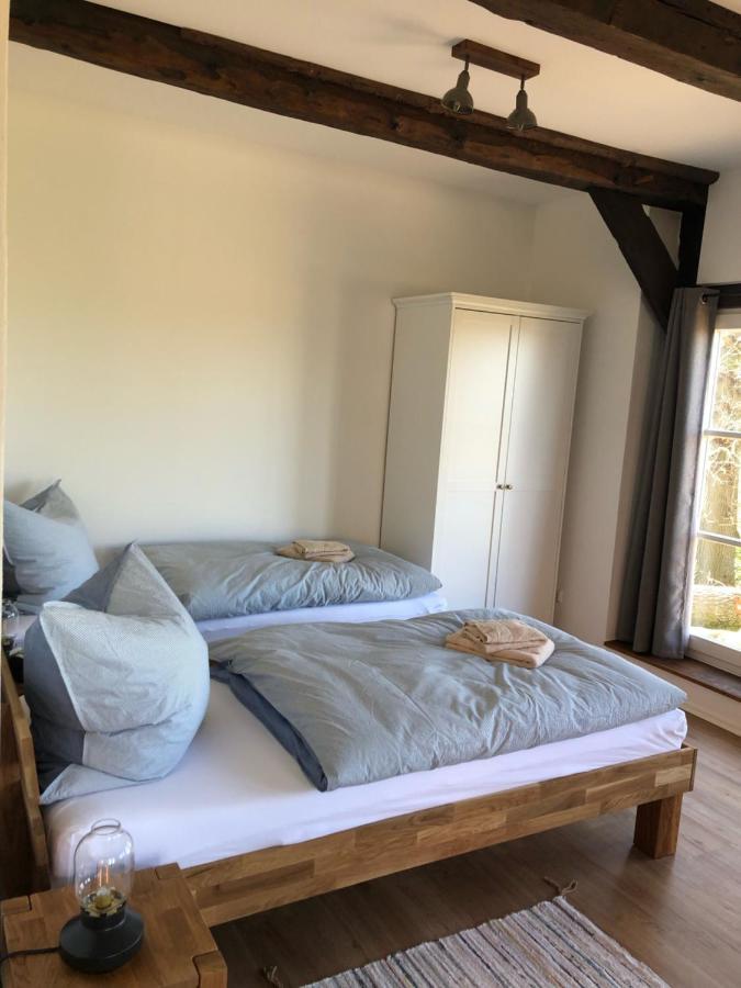 Ferienwohnung Altes Backhaus Bauernhof Vogel Rohrsen Exterior foto